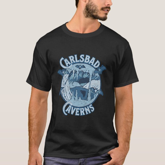 Camiseta Morcego da Caverna do Parque Nacional Carlsbad Cav (Frente)