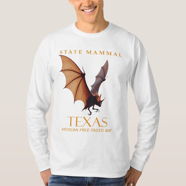 Camiseta Morcego-de-cauda-livre Mexicano do Território do T (Frente)