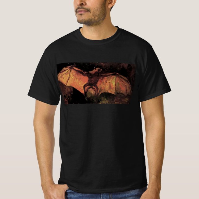 Camiseta Morcego Raposa Voadora por Vincent van Gogh (Frente)