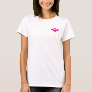Camiseta Morcego Rosa Assustador Fofo Gótico