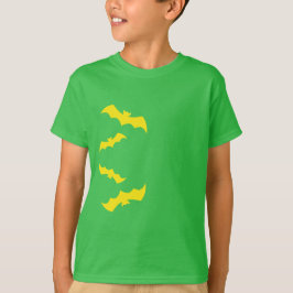 Camiseta Morcegos Amarelos Voadores de Halloween