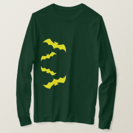 Camiseta Morcegos Amarelos Voadores de Halloween