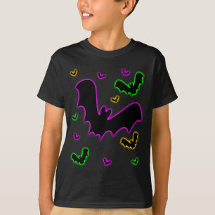 Camiseta Morcegos com Brilho de Vampiro