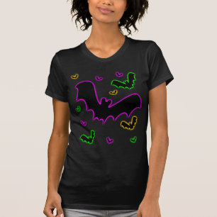 Camiseta Morcegos com Brilho de Vampiro