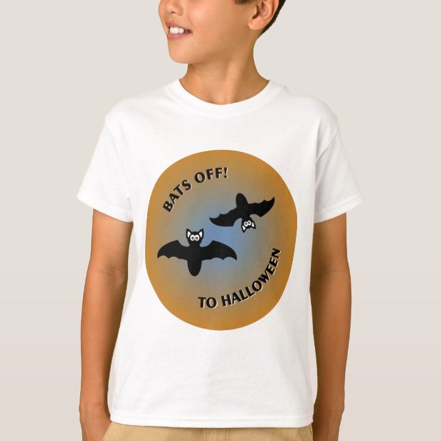 Camiseta Morcegos das bruxas - Laranja (Frente)