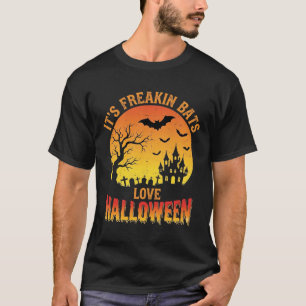 Camiseta Morcegos Loucos Amam o Design de Castelo Assombrad