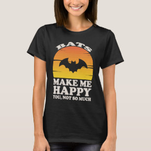 Camiseta Morcegos Me Fazem Feliz, Roupas De Morcego.