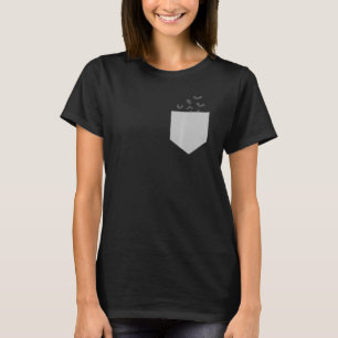 Camiseta Morcegos Voando Do Novelty Pocket Halloween