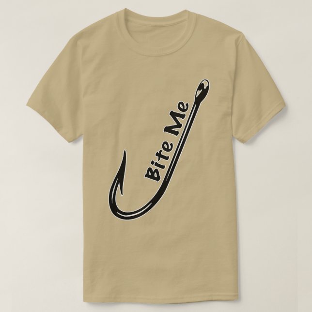 Camiseta Morda-me Gancho de Peixe (Frente do Design)