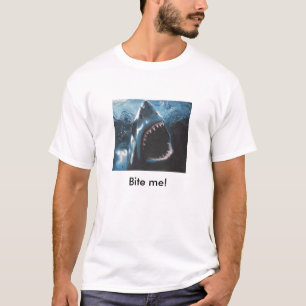 Camiseta Morda-me, mim estão funcionando fora dos lugares