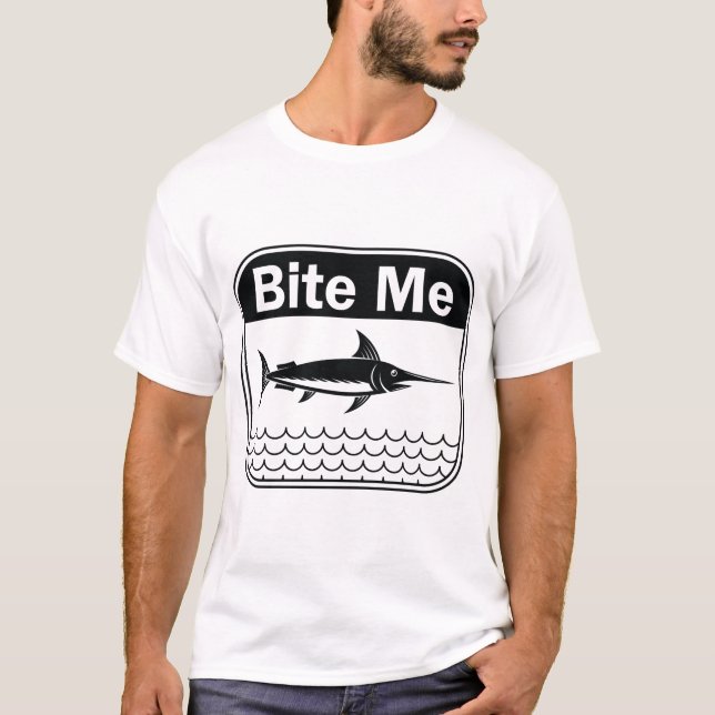 Camiseta Morda-me - Pesca (Frente)