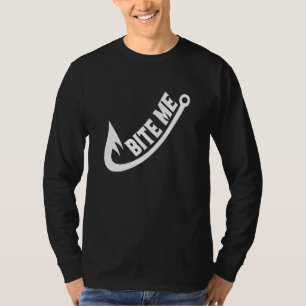 Camiseta Morda-me Pescaria Pescador Peixe Gancho Humor de P