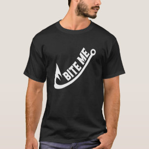 Camiseta Morda-me Pescaria Pescador Peixe Gancho Humor de P