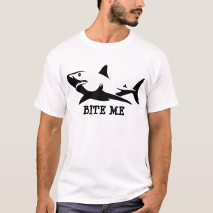 Camiseta Morda-me tubarão, t-shirt