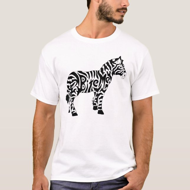 Camiseta Morda-me zebra (Frente)