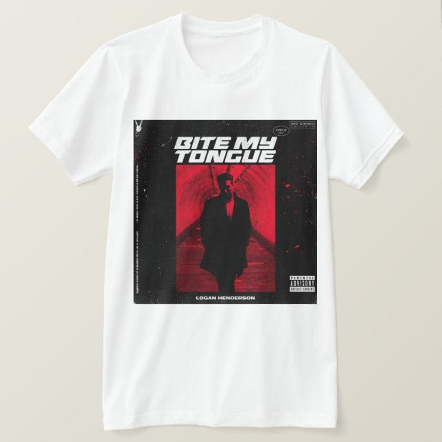 Camiseta morda minha língua (Frente do Design)
