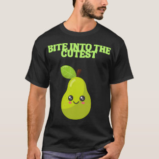Camiseta Morde a Pera Mais Fofa-Kawaii-Versão Clássica