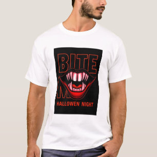 Camiseta Morde-me – Noite de Halloween