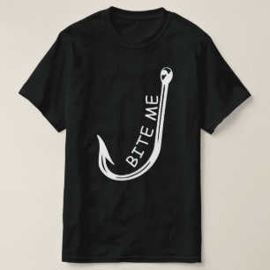 Camiseta morde-me pescando o Peixe Hook