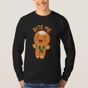 Camiseta Morde-me Por Favor Eu Sou Doce Comida Pão de Mel