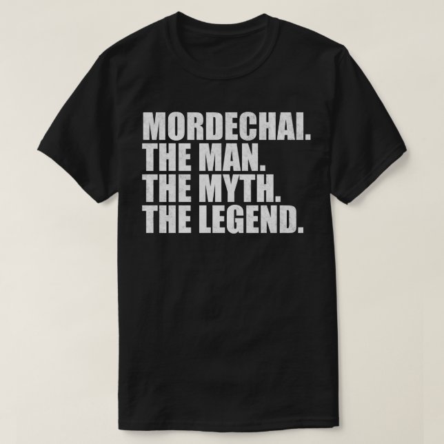 Camiseta MordechaiMordechai Nome Mordechai Nome dado (Frente do Design)