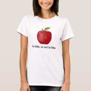 Camiseta Morder ou não morder, citação da Apple