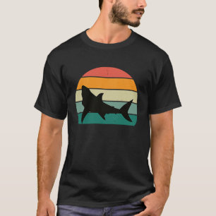 Camiseta Mordida de Barbatana de Tubarão Baleia Branca Peix