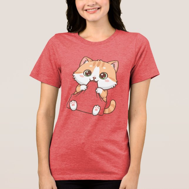 Camiseta Mordida de Gato Fofo Acontece (Frente)