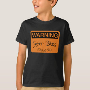 Camiseta Mordidas de advertência da irmã - a APROVAÇÃO