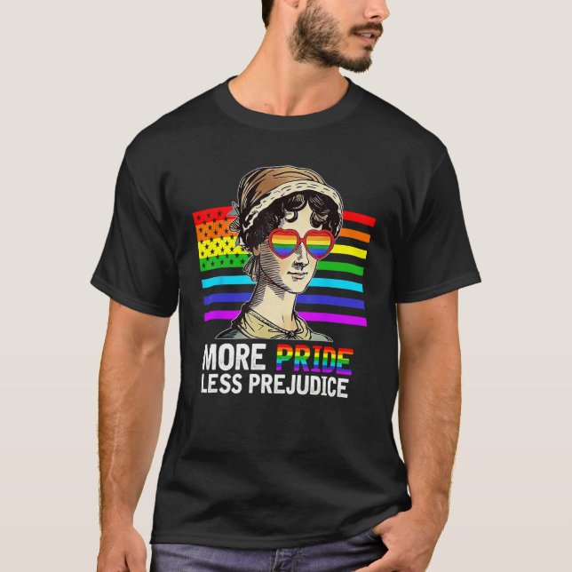 Camiseta More Pride Less Prejudice Lgbt Gay Proud Ally Prid (Frente)