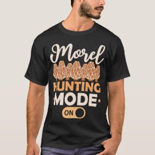 Camiseta Morel Hunting Mode em Caçador de Cogumelos Funny M