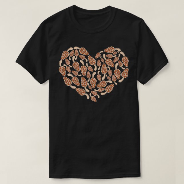 Camiseta Morel Mushroom Heart (Frente do Design)