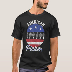 Camiseta Morel Mushroom Hunter American Picker Flag Retr