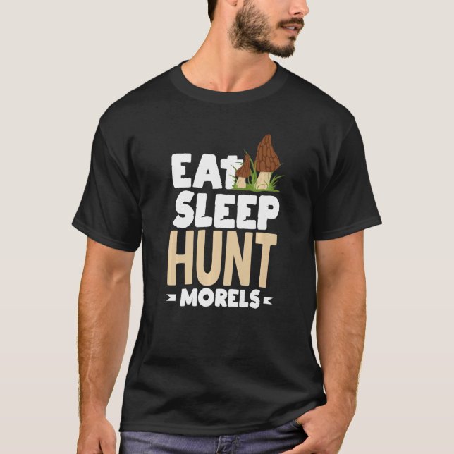 Camiseta Morel Mushroom Hunter Foraging Coma Mais Caça Ao S (Frente)