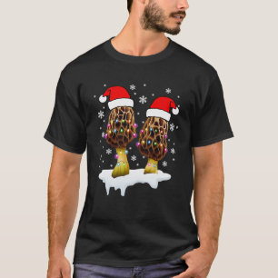 Camiseta Morel Mushroom Natal Luz Engraçada Forjando Mais