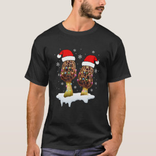 Camiseta Morel Mushroom Natal Luz Engraçado Forjando Mais