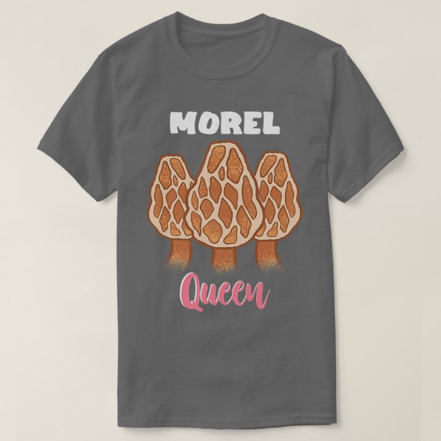 Camiseta Morel Queen Mushroom Season Edible Fungi Vegetaria (Frente do Design)
