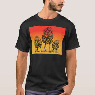 Camiseta Morel Sunset Color Morel Wyoming Map Morel Sunset