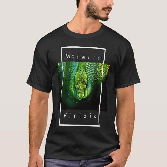 Camiseta Morelia Viridis Green Tree Python Cobra (Frente)
