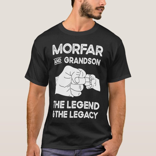 Camiseta Morfar and Grandson the Legend and Legacy Grandpa  (Frente)