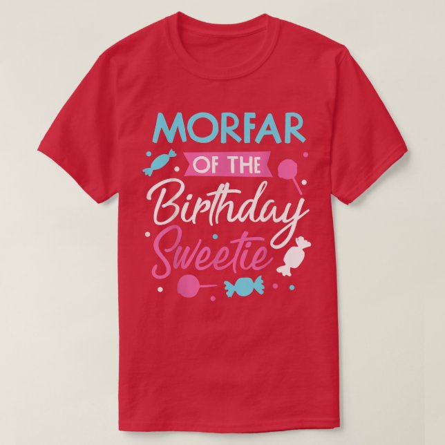 Camiseta Morfar Do Aniversário De Docinho De Aniversário, N (Frente do Design)