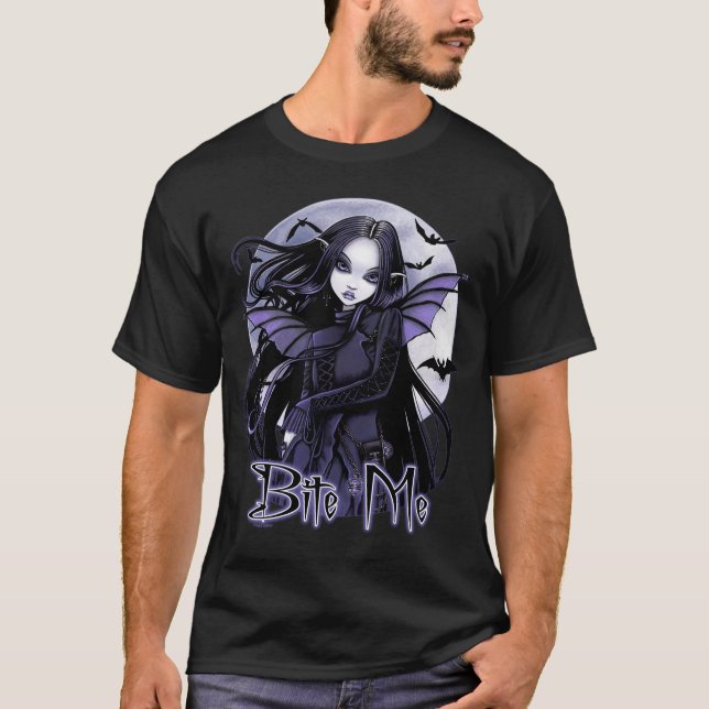 Camiseta Morgan Me Mordeu Fada De Vampiro Gótica (Frente)