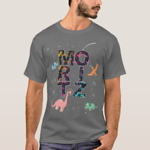 Camiseta Moritz Legal Boys Name com um Astronauta Espacial