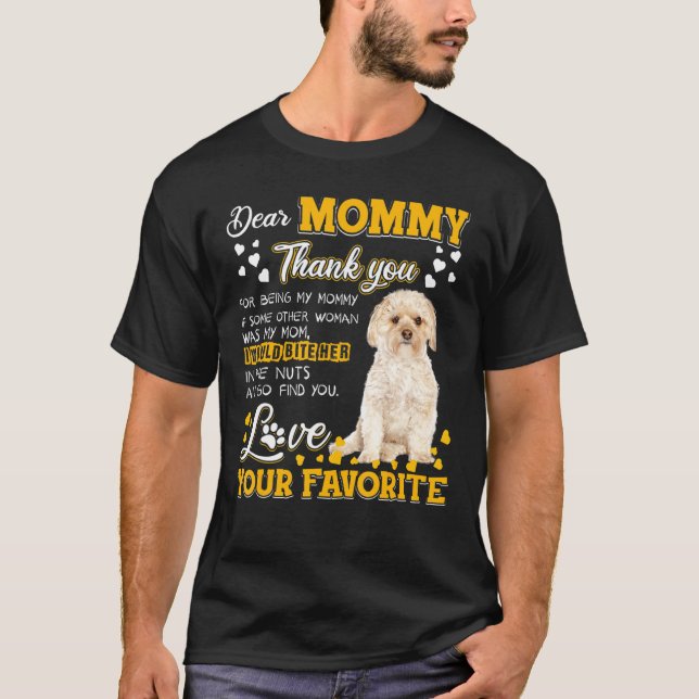 Camiseta Morkie Caras Mamães Obrigado Por Serem Minha Mamãe (Frente)