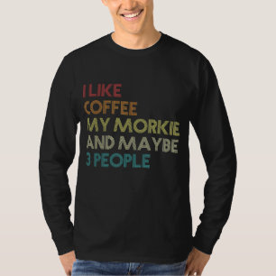 Camiseta Morkie Dog Proprietário do Café Amantes Coffee Cot