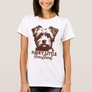 Camiseta Morkie Lover Furry Little Heartbeat Dia de os namo