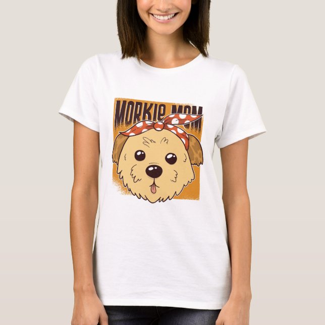 Camiseta Morkie Mãe Design (Frente)