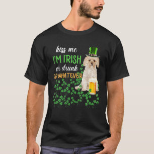 Camiseta Morkie me beija, sou irlandês, Bebado ou qualquer