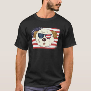 Camiseta Morkie Pai & Mãe American Flag 4 de julho EUA Mo