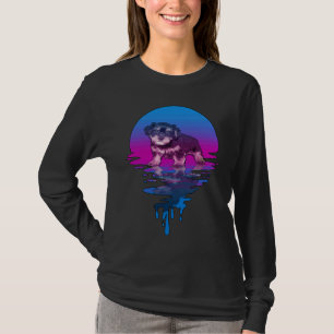 Camiseta Morkie Vintage Retro Pôr do Sol